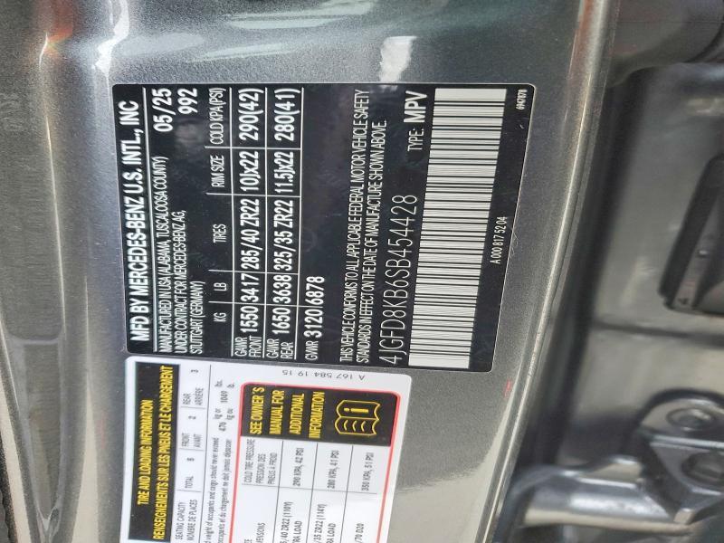 78654995 :رقم المزاد ، 4JGFD8KB6SB454428 vin ، 2025 Mercedes-benz Gle Coupe مزاد بيع