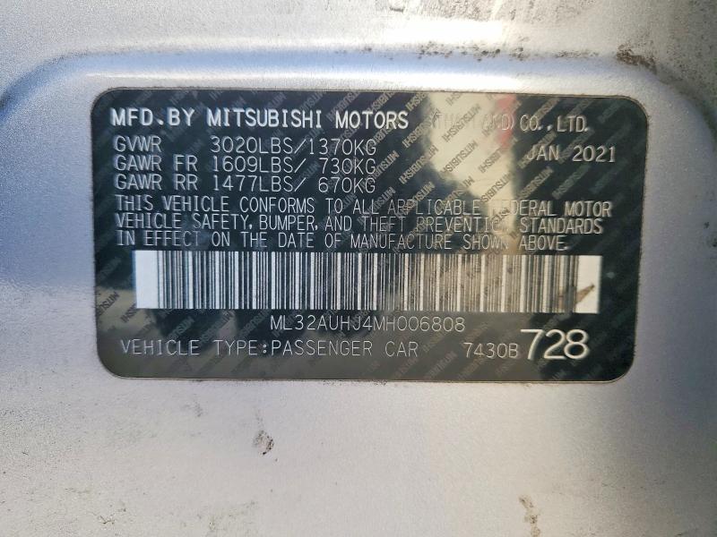 Продаж на аукціоні авто 2021 Mitsubishi Mirage, vin: ML32AUHJ4MH006808, номер лоту: 79178855