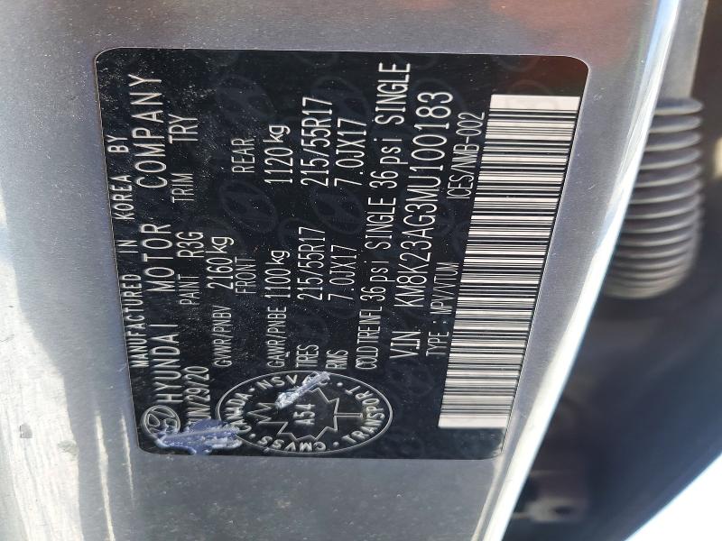 Продаж на аукціоні авто 2021 Hyundai Kona, vin: KM8K23AG3MU100183, номер лоту: 76852945