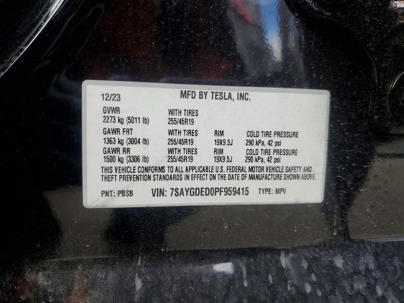 Aukcja sprzedaży 2023 Tesla Model Y, vin: 7SAYGDED0PF959415, numer aukcji: 78927375