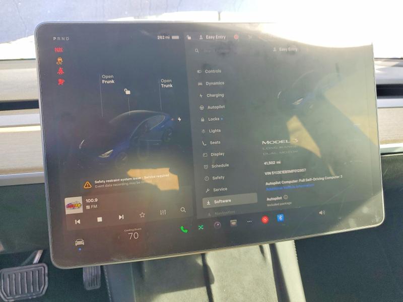 Продаж на аукціоні авто 2021 Tesla Model 3, vin: 5YJ3E1EB5MF012957, номер лоту: 76030135
