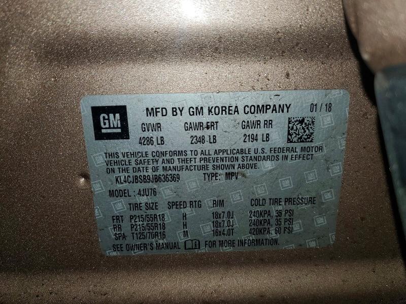 Продажа на аукционе авто 2018 Buick Encore, vin: KL4CJBSB9JB636369, номер лота: 77669575