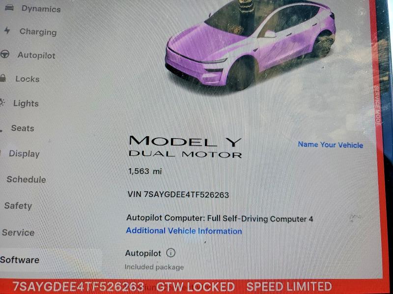 78685185 :رقم المزاد ، 7SAYGDEE4TF526263 vin ، 2026 Tesla Model Y مزاد بيع