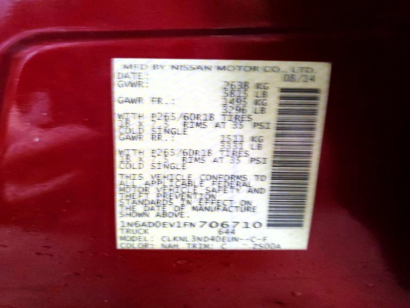 Aukcja sprzedaży 2015 Nissan Frontier, vin: 1N6AD0EV1FN706710, numer aukcji: 77528835