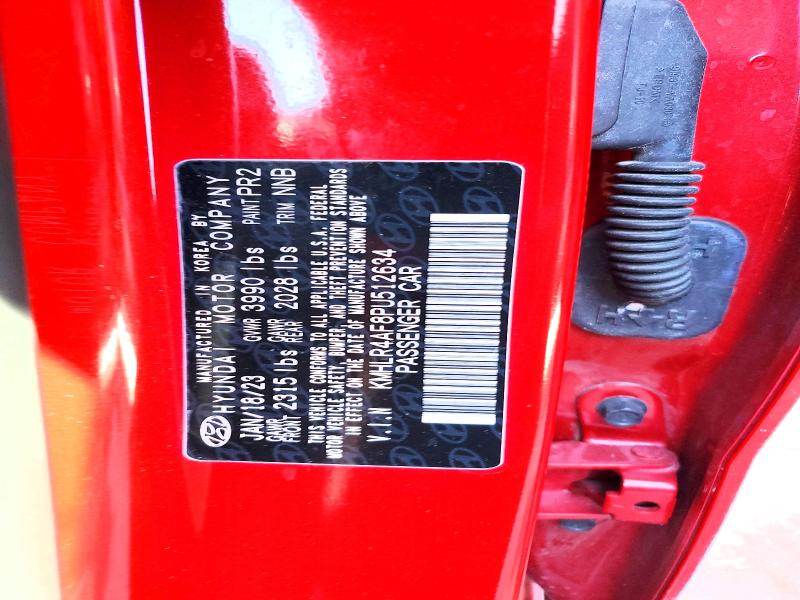 76348795 :رقم المزاد ، KMHLR4AF8PU512634 vin ، 2023 Hyundai Elantra مزاد بيع
