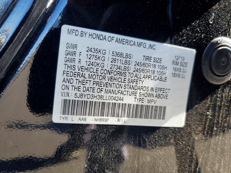 Продажа на аукционе авто 2020 Acura Mdx, vin: 5J8YD3H38LL004244, номер лота: 78535955