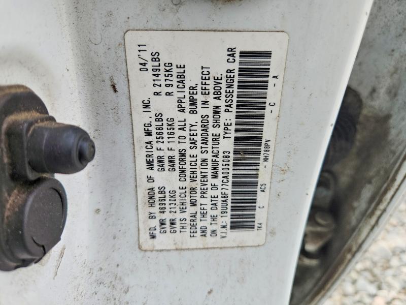 Aukcja sprzedaży 2012 Acura Tl, vin: 19UUA8F77CA005083, numer aukcji: 76122855