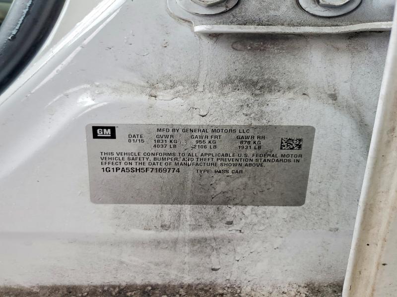 Продажа на аукционе авто 2015 Chevrolet Cruze Ls, vin: 1G1PA5SH5F7169774, номер лота: 79218975