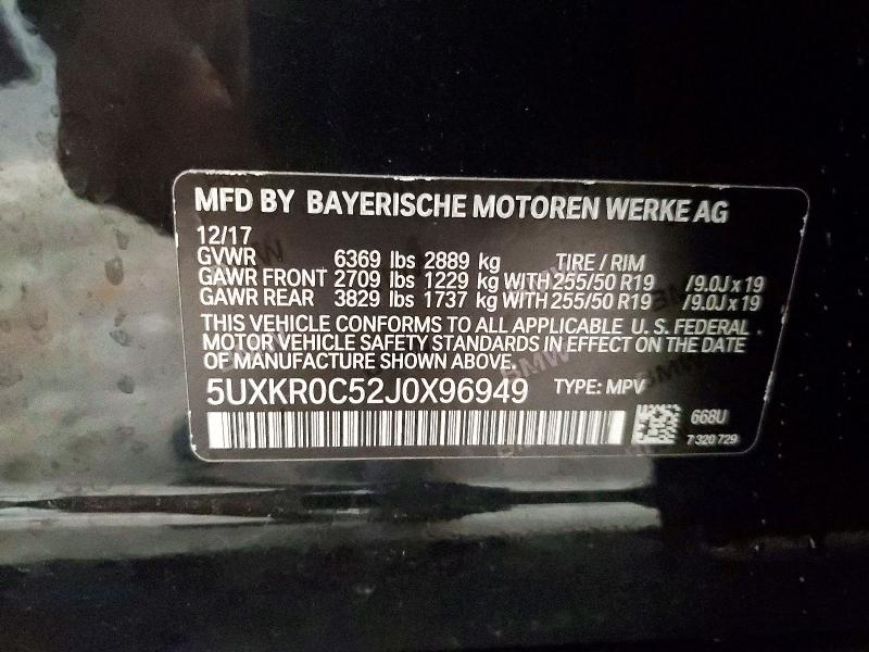 Aukcja sprzedaży 2018 Bmw X5, vin: 5UXKR0C52J0X96949, numer aukcji: 77899285