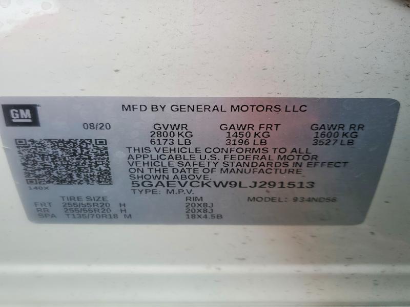 Продажа на аукционе авто 2020 Buick Enclave, vin: 5GAEVCKW9LJ291513, номер лота: 78886935