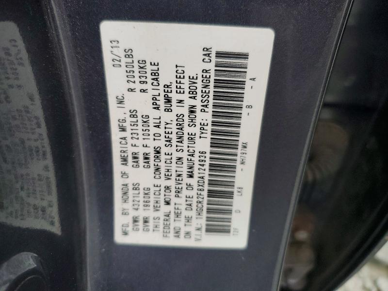 2013 Honda Accord მანქანა იყიდება აუქციონზე, vin: 1HGCR2F8XDA124936, აუქციონის ნომერი: 78781015
