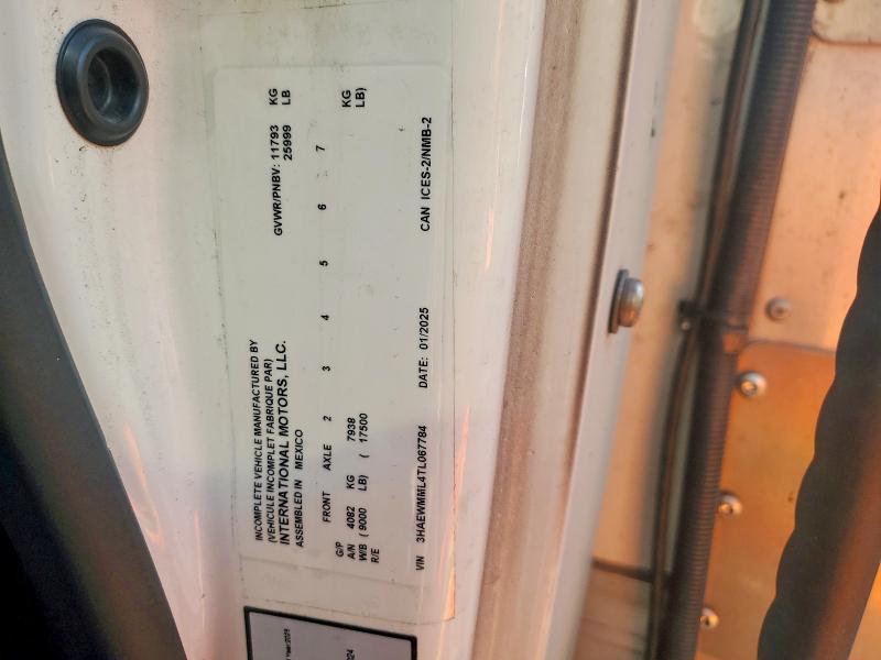 78977625 :رقم المزاد ، 3HAEWMML4TL067784 vin ، 2026 International Mv607 مزاد بيع