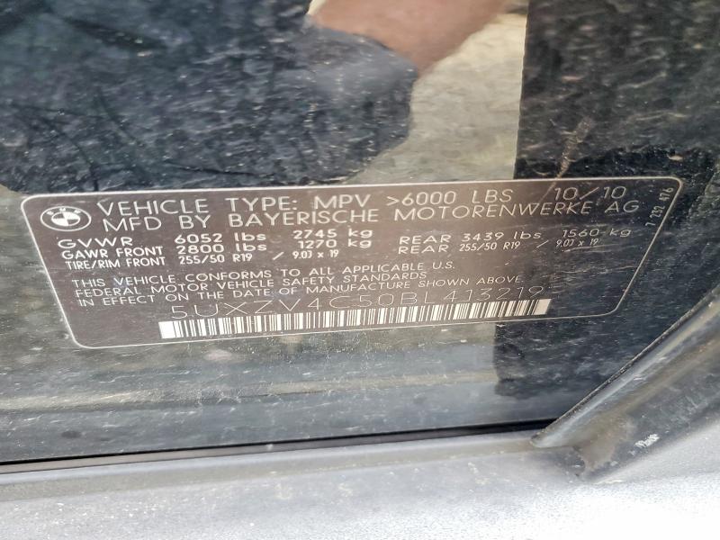 78714075 :رقم المزاد ، 5UXZV4C50BL413219 vin ، 2011 Bmw X5 مزاد بيع