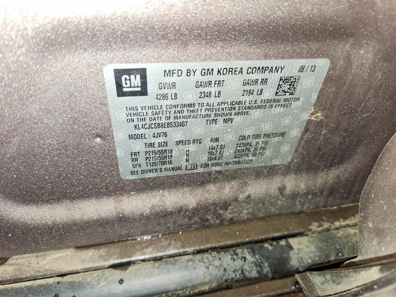 Продаж на аукціоні авто 2014 Buick Encore, vin: KL4CJCSB8EB533407, номер лоту: 78111335