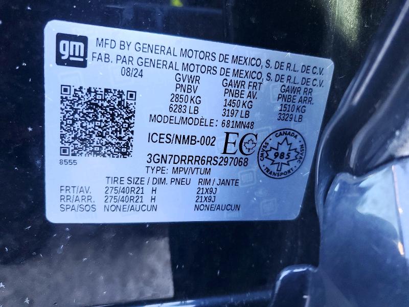 Aukcja sprzedaży 2024 Chevrolet Equinox, vin: 3GN7DRRR6RS297068, numer aukcji: 75479065