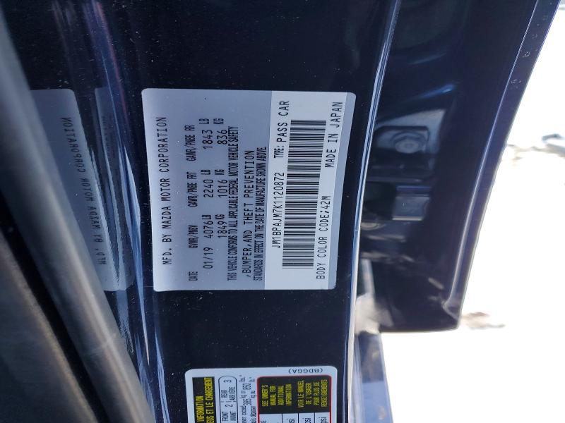 Продажа на аукционе авто 2019 Mazda 3, vin: JM1BPAJM7K1120872, номер лота: 74383405