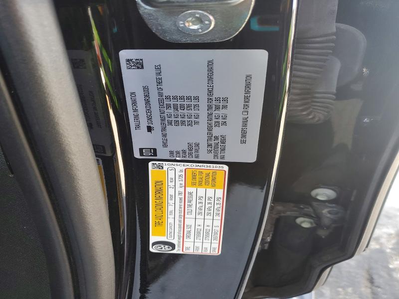 Продажа на аукционе авто 2022 Chevrolet Suburban, vin: 1GNSCEKD3NR361035, номер лота: 77838645