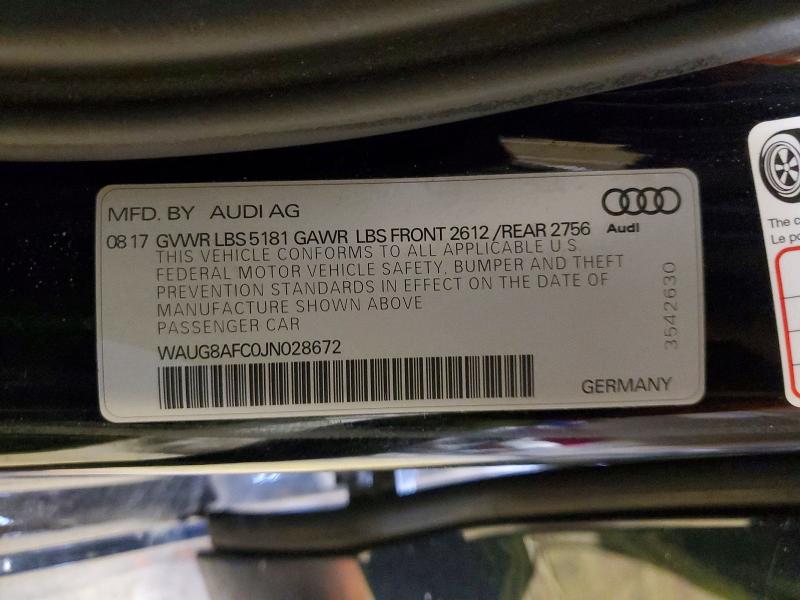 Продажа на аукционе авто 2018 Audi A6, vin: WAUG8AFC0JN028672, номер лота: 76433695