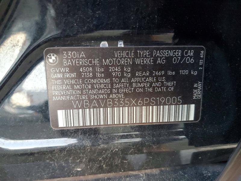 Продажа на аукционе авто 2006 Bmw 330, vin: WBAVB335X6PS19005, номер лота: 76197455