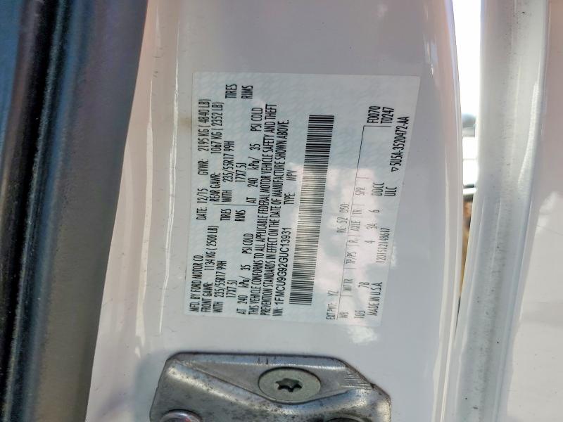 77324305 :رقم المزاد ، 1FMCU9G92GUC13931 vin ، 2016 Ford Escape مزاد بيع