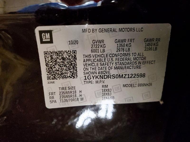 Aukcja sprzedaży 2021 Cadillac Xt5, vin: 1GYKNDRS0MZ122598, numer aukcji: 78132175