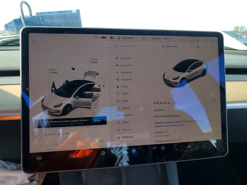 79100655 :رقم المزاد ، 5YJ3E1EA3NF166527 vin ، 2022 Tesla Model 3 مزاد بيع