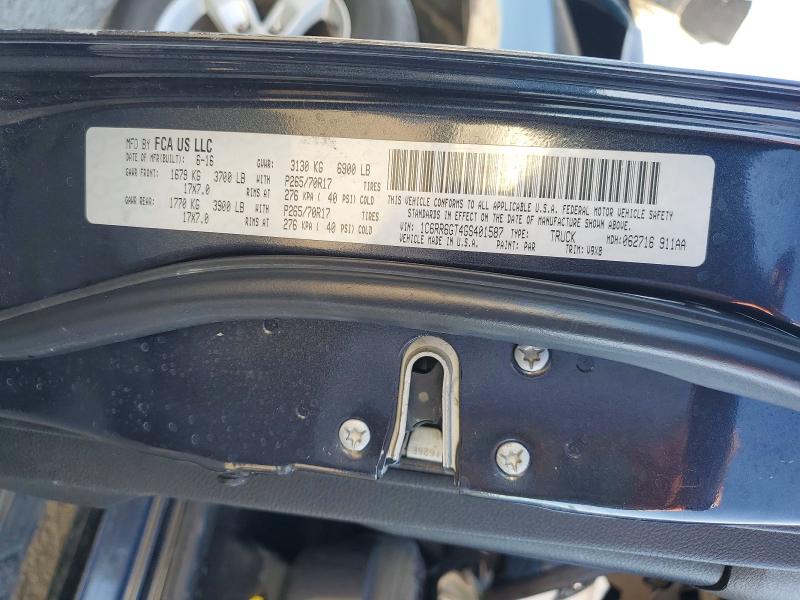 2016 Ram 1500 მანქანა იყიდება აუქციონზე, vin: 1C6RR6GT4GS401587, აუქციონის ნომერი: 76269735