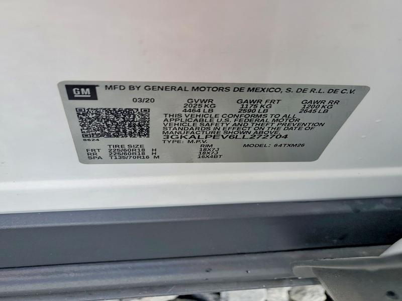 76870945 :رقم المزاد ، 3GKALPEV6LL272704 vin ، 2020 Gmc Terrain مزاد بيع