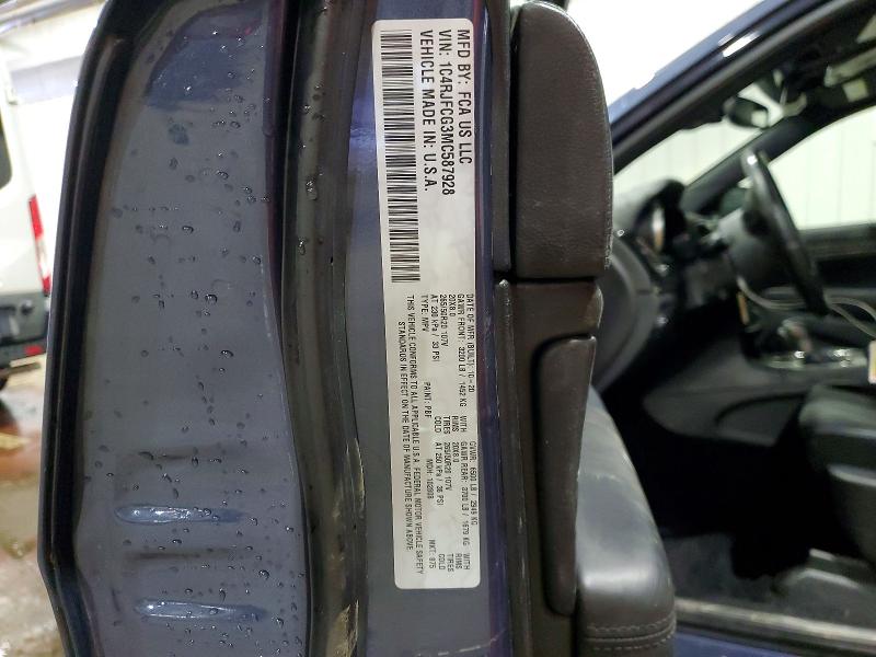 Продажа на аукционе авто 2021 Jeep Grand Cherokee, vin: 1C4RJFCG3MC587928, номер лота: 76577635