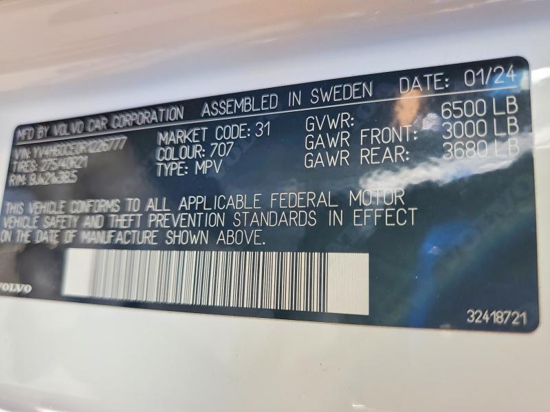 Продаж на аукціоні авто 2024 Volvo Xc90, vin: YV4H60CE0R1226777, номер лоту: 77580755
