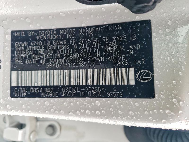 79170355 :رقم المزاد ، 58ADZ1B11SU185176 vin ، 2025 Lexus Es مزاد بيع