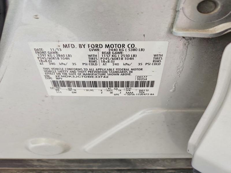 Продаж на аукціоні авто 2013 Ford Edge, vin: 2FMDK3JC7DBE33742, номер лоту: 79280125