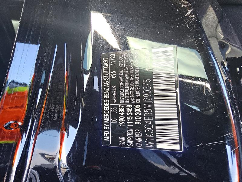 Продажа на аукционе авто 2021 Mercedes-benz A, vin: W1K3G4EB5MJ290378, номер лота: 74510325