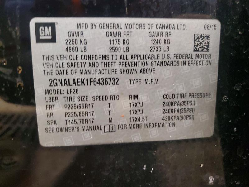 Продажа на аукционе авто 2015 Chevrolet Equinox, vin: 2GNALAEK1F6436732, номер лота: 79265685