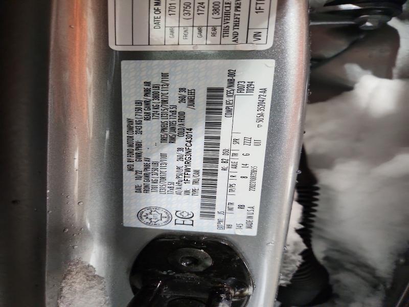 47761616 :رقم المزاد ، 1FTFW1RG3NFC43014 vin ، 2022 Ford F150 مزاد بيع