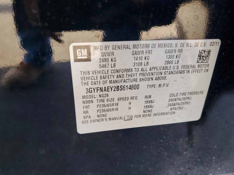 2011 Cadillac Srx მანქანა იყიდება აუქციონზე, vin: 3GYFNAEY2BS614800, აუქციონის ნომერი: 79305715