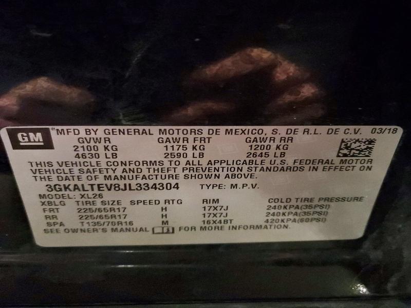 78469555 :رقم المزاد ، 3GKALTEV8JL334304 vin ، 2018 Gmc Terrain مزاد بيع