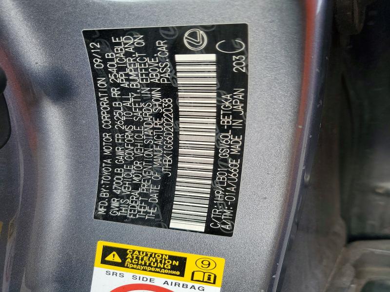 Продаж на аукціоні авто 2013 Lexus Es 350, vin: JTHBK1GG6D2022038, номер лоту: 78609205