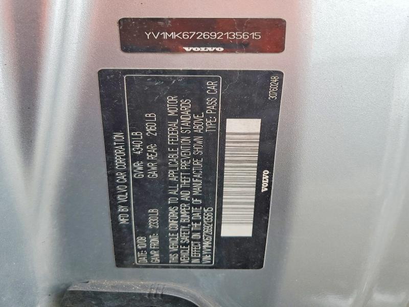 Aukcja sprzedaży 2009 Volvo C30, vin: YV1MK672692135615, numer aukcji: 76749505