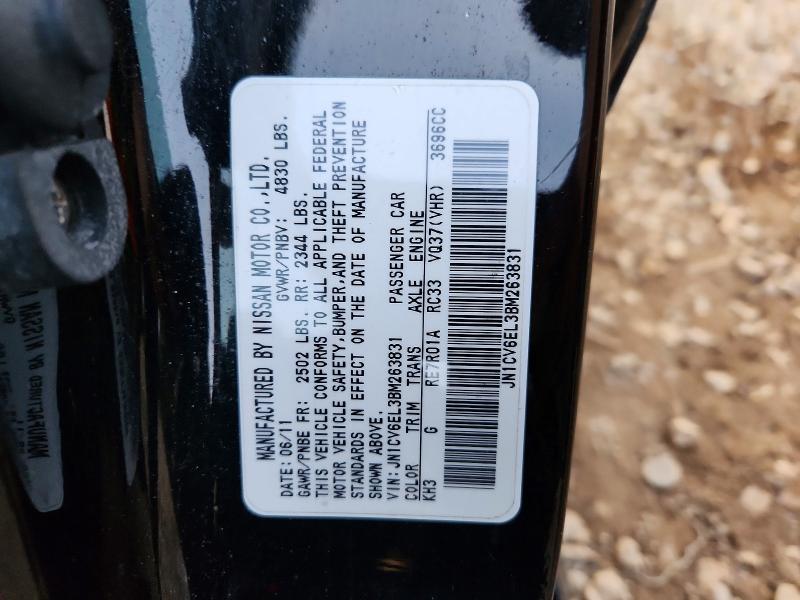 Aukcja sprzedaży 2011 Infiniti G37, vin: JN1CV6EL3BM263831, numer aukcji: 77155745