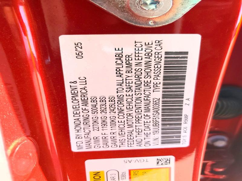 76592755 :رقم المزاد ، 19UUB6F51SA003652 vin ، 2025 Acura Tlx مزاد بيع