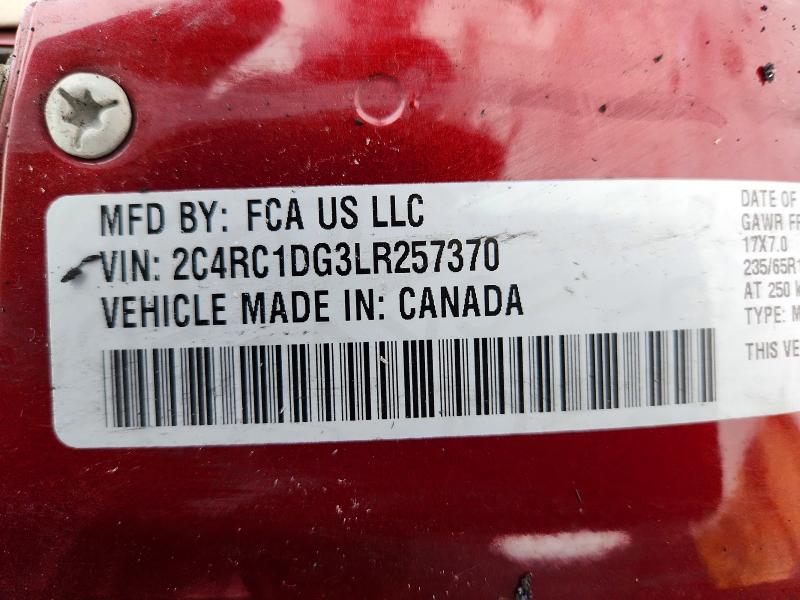 Продаж на аукціоні авто 2020 Chrysler Voyager, vin: 2C4RC1DG3LR257370, номер лоту: 75552605