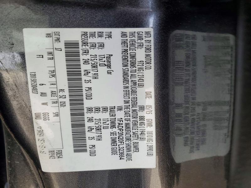 Продажа на аукционе авто 2015 Ford Focus, vin: 1FADP3N20FL323664, номер лота: 79233725