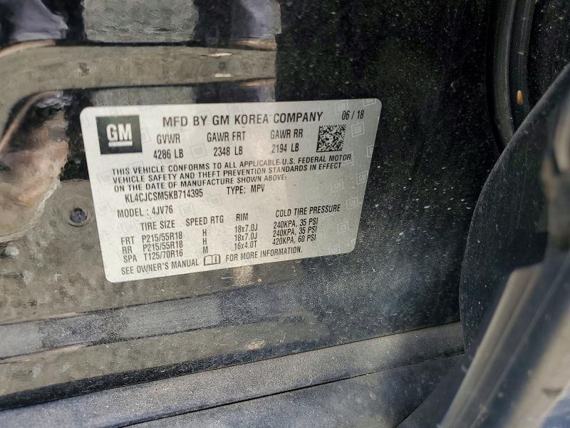Aukcja sprzedaży 2019 Buick Encore, vin: KL4CJCSM5KB714395, numer aukcji: 77759565