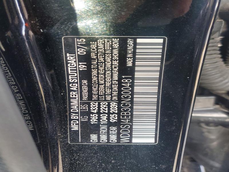 78499315 :رقم المزاد ، WDDSJ4EB3GN300481 vin ، 2016 Mercedes-benz Cla مزاد بيع