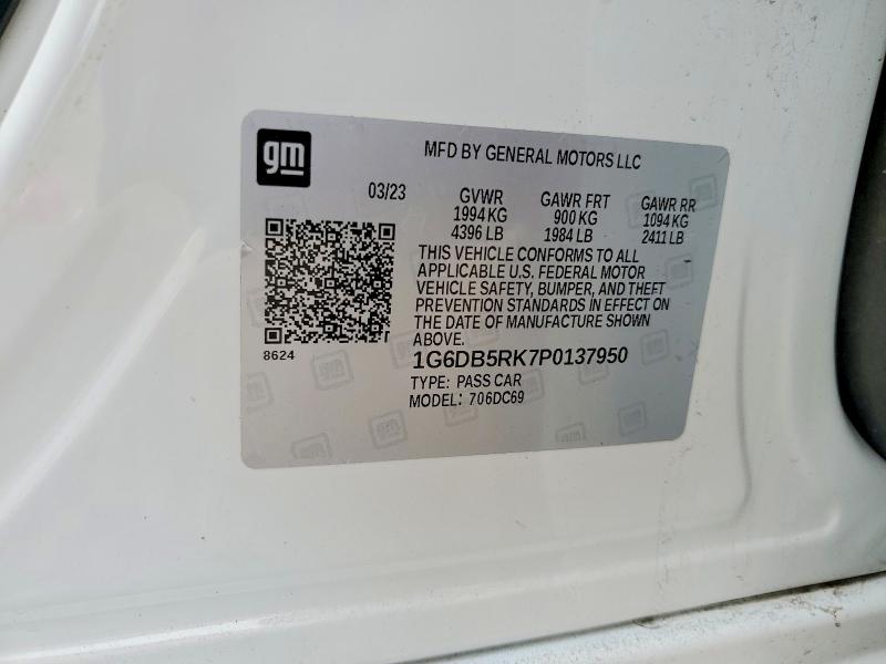 Продажа на аукционе авто 2023 Cadillac Ct4, vin: 1G6DB5RK7P0137950, номер лота: 76577905