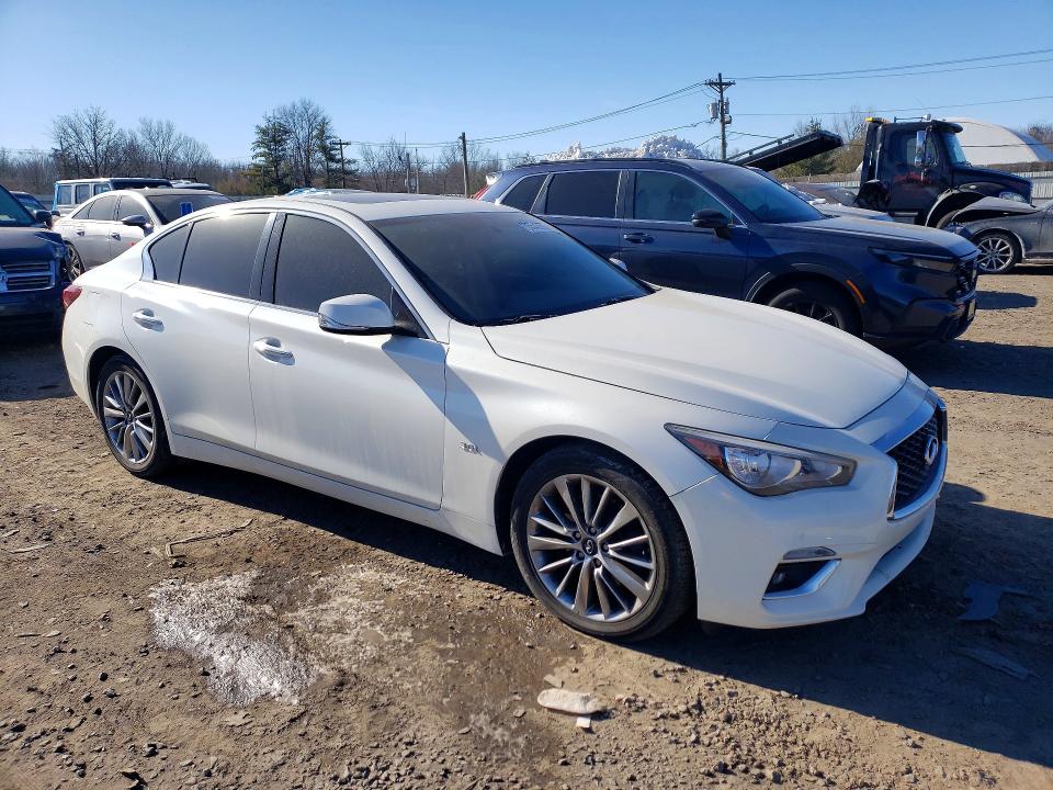 2018 Infiniti Q50 Luxe მანქანა იყიდება აუქციონზე, vin: JN1EV7AR7JM445751, აუქციონის ნომერი: 76543605