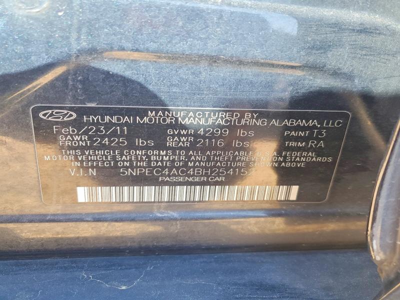 Aukcja sprzedaży 2011 Hyundai Sonata Se, vin: 5NPEC4AC4BH254152, numer aukcji: 76819885