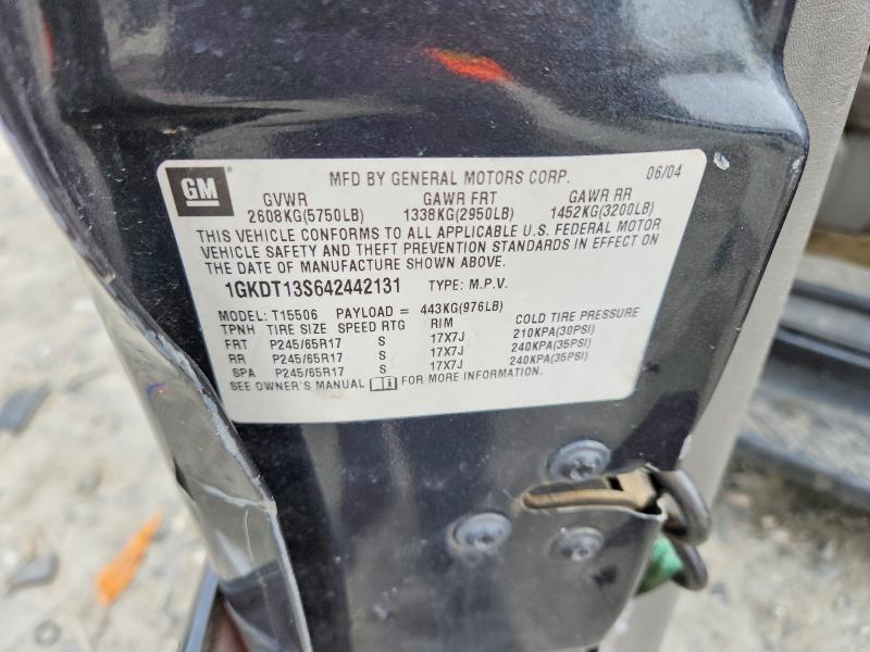 2004 Gmc Envoy მანქანა იყიდება აუქციონზე, vin: 1GKDT13S642442131, აუქციონის ნომერი: 77579395