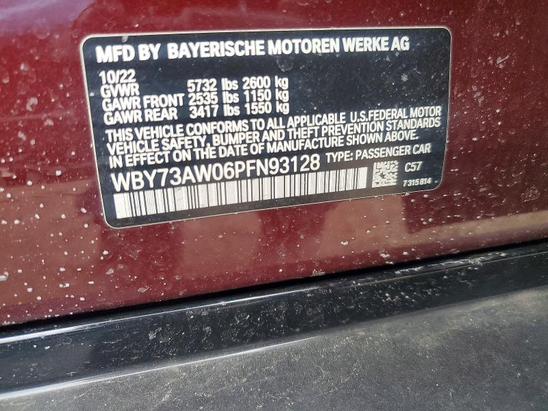 Продаж на аукціоні авто 2023 Bmw I4, vin: WBY73AW06PFN93128, номер лоту: 75701925